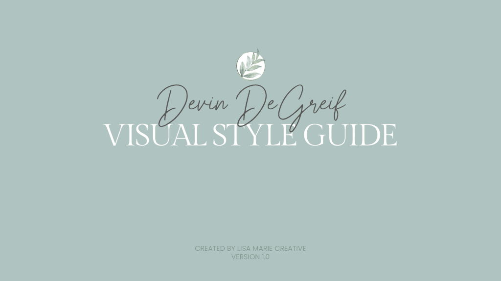 Devin DeGreif Visual Style Guide